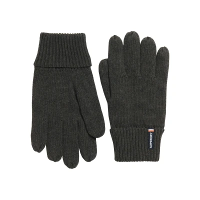 Abbildung von Superdry LOGO Fingerhandschuh, Herren, Größe: One Size, Iron grey marl