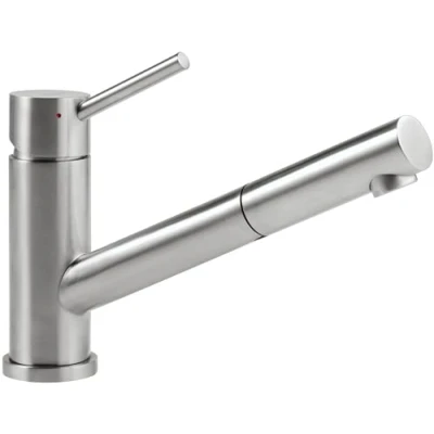 Abbildung von Villeroy &amp; Boch Como Shower Küchenarmatur, Hochdruck, Wasserhahn Küche mit ausziehbarer Brause und 120 Schwenkbereich, Spültischarmatur wassersparend, Auslauf Höhe 120mm, Edelstahl massiv