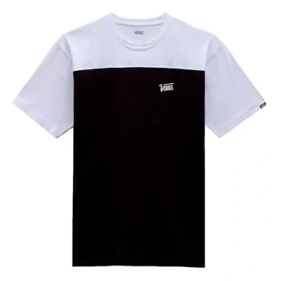 Abbildung von Vans Herren Script Crew Block Ss T Shirt, Schwarz weiß, XS