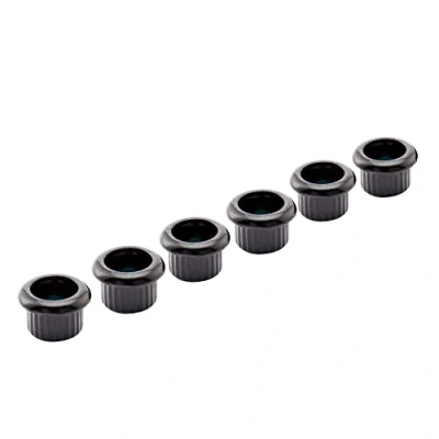 Abbildung von Musiclily Pro 8mm Gitarren Mechanikbuchsen für E Gitarre Semi closed Tuning Pegs Machine Heads, Schwarz (6er Set)