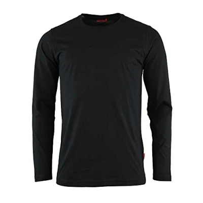 Abbildung von Signum Herren Basic Longsleeve r Neck Langarmshirt, Schwarz (Black 999), X Large (Herstellergröße: XL)