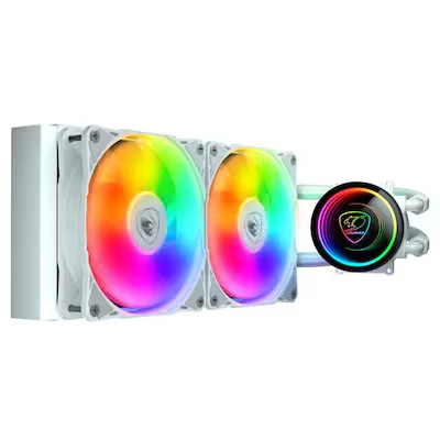 Abbildung von COUGAR Kit Watercooling AIO Poseidon Elite RGB 240mm (Blanc) CGR PSDELRGB W 240