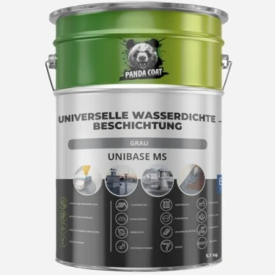 Abbildung von PandaCoat Wasserdichte Dichtmasse Flüssigkunststoff Abdichtung Bitumen Dachrinne abdichten Flachdachabdichtung Beton, Metall &amp; Holz Dichtschlämme Dachabdichtung flüssig (5.7kg)