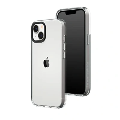 Abbildung von RhinoShield Crystal Clear Case kompatibel mit [iPhone 14/13] Fortschrittliche Vergilbungsresistenz, Hohe Transparenz, Personalisierbare und Transparente Schutzhülle Schwarz Kamera Ring