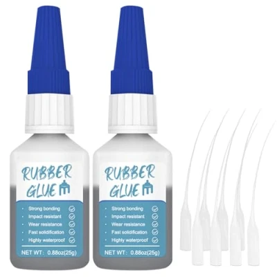 Abbildung von 50g Gummikleber Extra Stark Wasserfest, Gummi Kleber Sofortige Bindung, für Gummiprodukte, Reifen, Gürtel, Stiefel, Bastelarbeiten