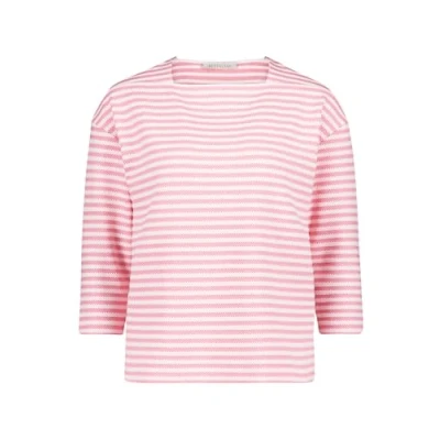 Abbildung von Betty &amp; Co Ringel MIT Ubootausschnitt Langarmshirt, Damen, Größe: Large, Rot weiß