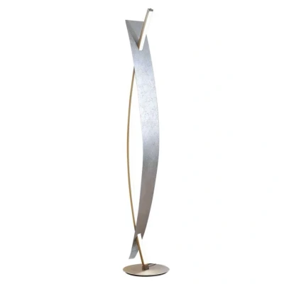 Abbildung von Lucande LED Stehleuchte Marija, silberfarben, Metall, 140 cm