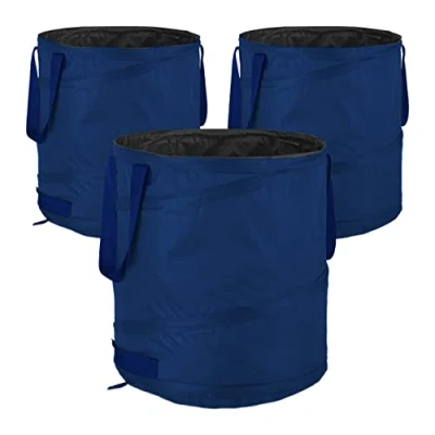 Abbildung von relaxdays Gartensack 3er Set Pop Up Laubsack 85 L blau