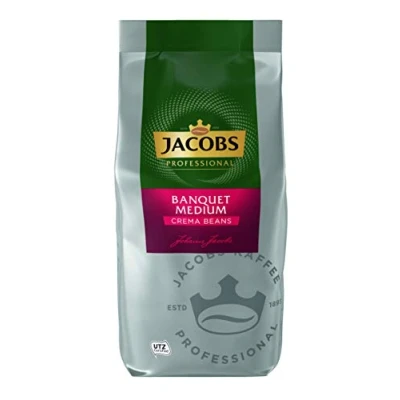Abbildung von Jacobs Professional Banquet Medium Café Crema, Ganze Kaffeebohnen 1kg, mild, Intensität 3/5
