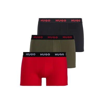 Abbildung von HUGO Underwear Trunk, (Packung, 3 St.), mit Logobund