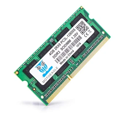Abbildung von motoeagle 4GB DDR3L 1600 SODIMM 2Rx8 PC3 PC3L 12800S 204 Pin Unbuffered Non ECC 1.35V CL11 Dual Rank Notizbuch Arbeitsspeicher