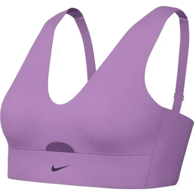 Abbildung von Nike Performance W DF INDY Plunge Cutout Sportbh mit mittlerer Stützkraft, Damen, Größe: XS, Rush fuchsia/purple ink
