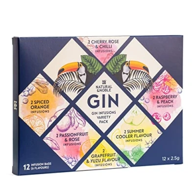 Abbildung von Gin Infusions Geschenkpackung Machen Sie Ihren eigenen leckeren 12 leckere Infusionsbeutel für Getränke