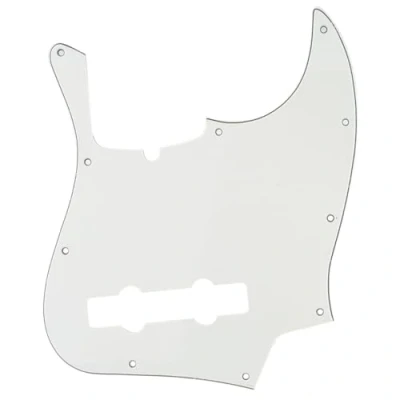Abbildung von Musiclily Pro 5 Saiter 10 Löcher Contemporary J Bass Pickguard JB style Schlagbrett für Fender American Jazz Bass,3 lagig Pergament