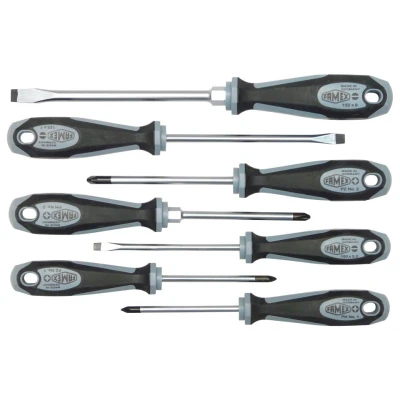 Abbildung von FAMEX Schraubendreher 7705 7 PROFESSIONAL, (Set, St), aus Chrom Vanadium/Chrom Molybdän Stahl, passgenau