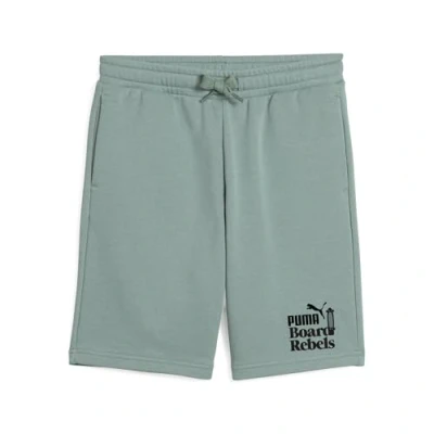 Abbildung von Puma Mid 90s Lang geschnittene Shorts Teenager Für Herren Damen Kinder Mit Print Green Moon Größe: 7 8Y