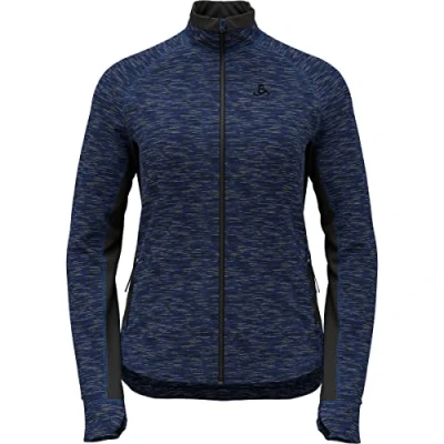 Abbildung von Odlo Damen Full Zip Berra Sl Midlayer, Estate Blue Space Dye, L EU