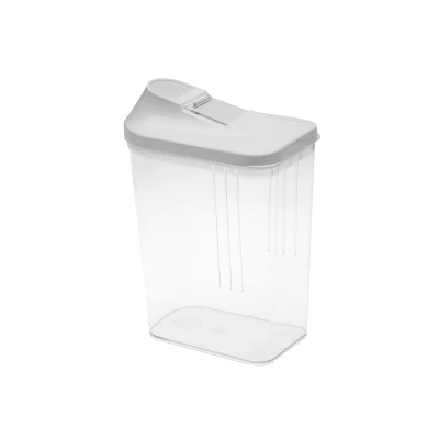 Abbildung von keeeper Schüttdose für Trockenvorräte, Stufenlos verstellbarer Dosierdeckel, Kunststoff, 1,5 l, 11,5 x 7 21 cm, Paola, Weiß