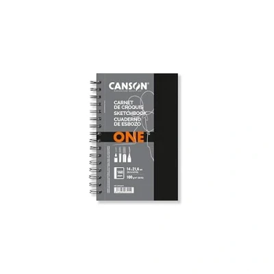 Abbildung von Canson Book Spiral Bound Short Side One 21,6 x 14 cm 100 g Portrait Skizzenbuch