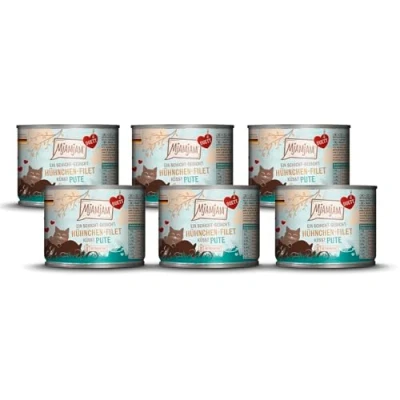 Abbildung von MjAMjAM Premium Nassfutter für Katzen Duett Hühnchen Filet küsst Pute, 6er Pack (6x190g), getreidefrei
