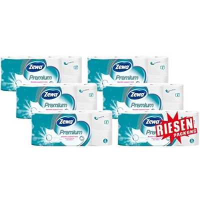 Abbildung von Zewa Premium Toilettenpapier 5 lagig (8 Rollen x je 110 Blatt)