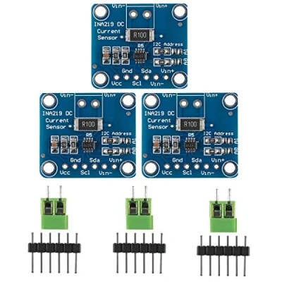 Abbildung von ALMOCN 3 Stück INA219 I2C IIC Schnittstelle, bidirektional, DC Stromversorgungssensor, Breakout Modul, Energieüberwachung, Sensor für Arduino Raspberry Pi