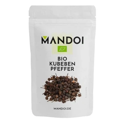Abbildung von Mandoi Bio Kubeben Pfeffer 250g, aus Java Indonesien, Stengelpfeffer, Kubebenpfeffer ökologischem Anbau, Kleinbauern Projekt