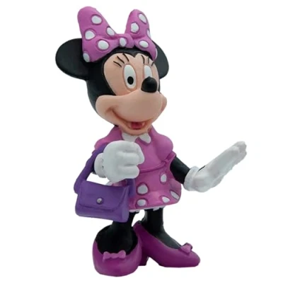 Abbildung von Bullyland 15328 Spielfigur Walt Disney Minnie Mouse mit Tasche, ca. 7,2 cm, detailgetreu, ideal als kleines Geschenk für Kinder ab 3 Jahren