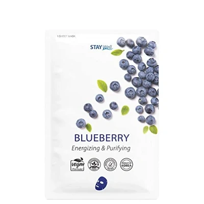 Abbildung von STAY WELL Vegan Sheet MASK Gesichtsmaske, Größe: 20 g, Blueberry