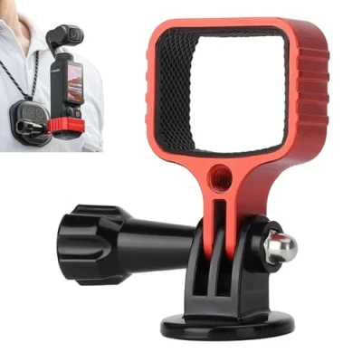 Abbildung von Fenmaru Osmo Pocket 3 Halterung für DJI Zubehör,DJI Metall Mount Adapter Erweiterungshalterung (Red)