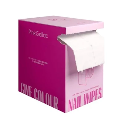 Abbildung von Pink Gellac Nageltücher für Gelpolitur 500 Stück Zelletten Gelnägel UV Nagellack Reiniger