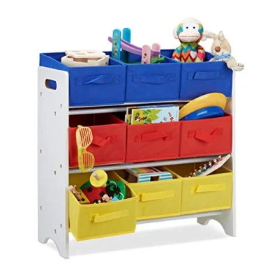 Abbildung von relaxdays Standregal Kinderregal mit Boxen