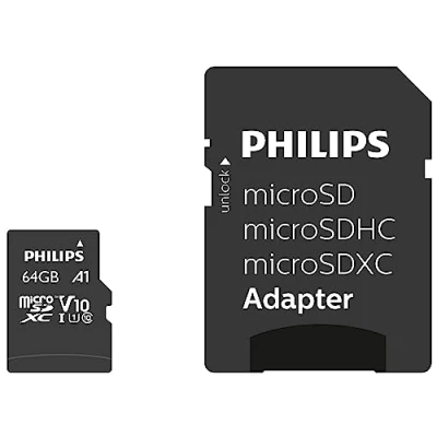 Abbildung von Philips Micro SDXC Karte 64GB Speicherkarte UHS I U1 Class 10