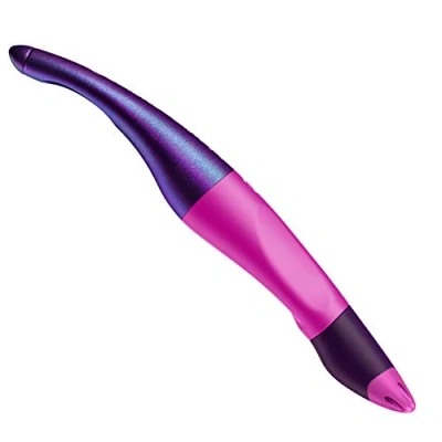 Abbildung von Ergonomischer Tintenroller für Linkshänder STABILO EASYoriginal Holograph in magenta blau (löschbar) inkl. Patrone