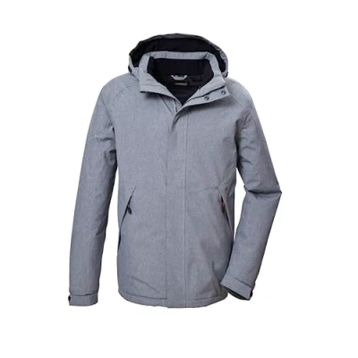 Abbildung von killtec Herren Funktionsjacke/Outdoorjacke mit abzippbarer Kapuze KOW 4 MN JCKT, graumelange, M, 41843 000