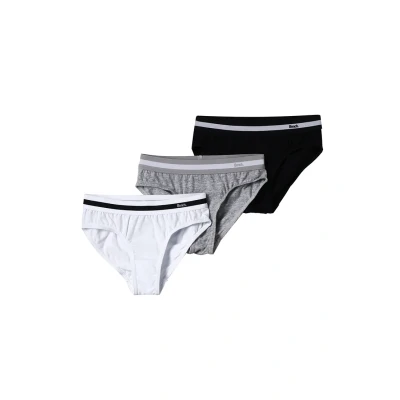Abbildung von Bench 3 PACK Slip für Kinder, Größe: 122/128, Schwarz/weiß/grau