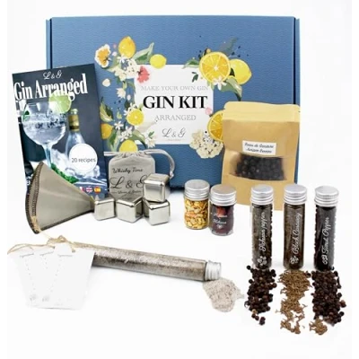 Abbildung von L&amp;G® Entdecker Set für DIY Gin mit einzigartigen Gewürzen Exklusives Box Männer/Frauen, Originelle Geschenkidee Weihnachten, Geburtstag, Valentinstag, Unvergessliches Zuhause Erlebnis