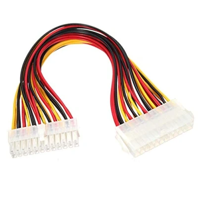 Abbildung von Aukson R28 24 Pin ATX Netzteil Verlängerungskabel 30 cm Stromkabel für PC Mainboard/Motherboard, Stecker auf Buchse