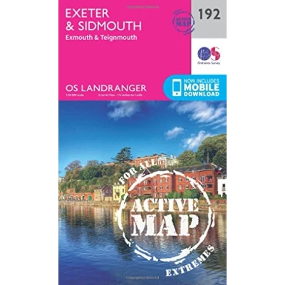 Abbildung von Exeter &amp; Sidmouth, Exmouth Teignmouth (OS Landranger Active Map, Band 192)