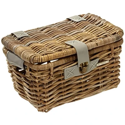 Abbildung von Rattan Fahrradkorb Für Gepäckträger Basil Denton Small 35 X 24 20 Cm Nature Grey