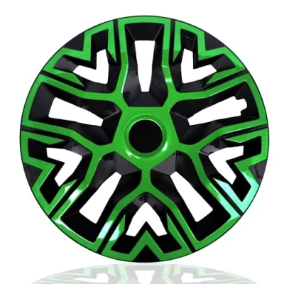 Abbildung von NRM The Best Bicolor Green/Black Radkappen 16 Zoll für Stahlfelgen 16“ Radzierblenden 4er Set Grün/Schwarz