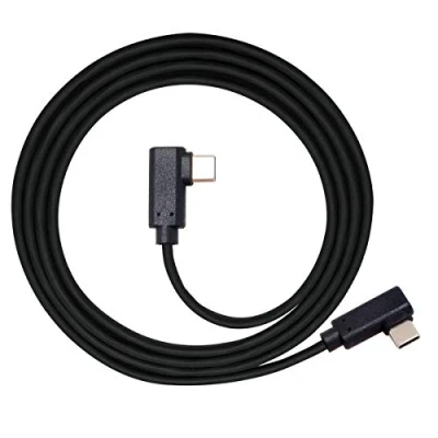 Abbildung von Cablecc USB C Typ bis Kabel Gen2 10 Gbit/s 65 W Dual 90 Grad Links rechts abgewinkelt 1,8M