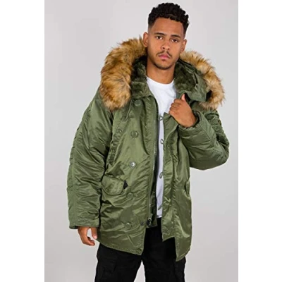 Abbildung von Alpha Industries N3B Wintermantel, Herren, Größe: Small, Sage green