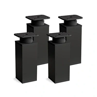 Abbildung von sossai® Möbelfuß Design Möbelfüße, 4er &amp; 8er Set, höhenverstellbar MFV1, Farbe: Schwar, (4 St), Schwarzmatt