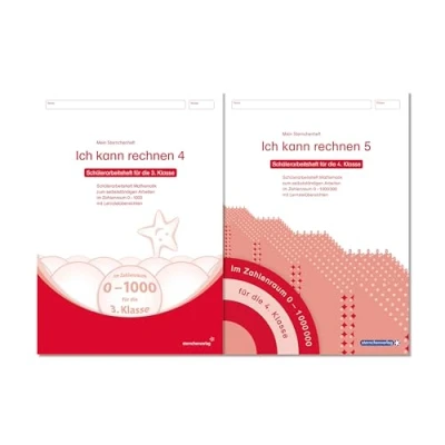 Abbildung von Ich kann rechnen 4 und 5 2 Schülerarbeitshefte für die 3. 4. Klasse: Meine Sternchenhefte Mathematik das selbstständige Arbeiten im ... bis 1 000 mit Lernzielübersichten Set