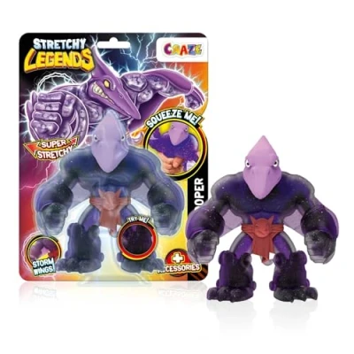 Abbildung von STRETCHY LEGENDS Pterotrooper Elastische Actionfiguren für Kinder, Dehnbare Superhelden Figuren zu Sammeln mit Schleimfüllung