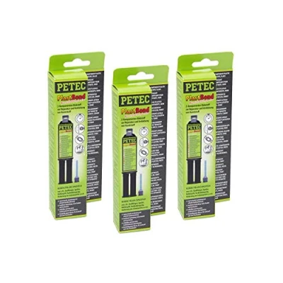 Abbildung von 3x 24 ml Petec Klebstoff 2k Plastbond Pet Schwarz Verklebung von Kunststoffen