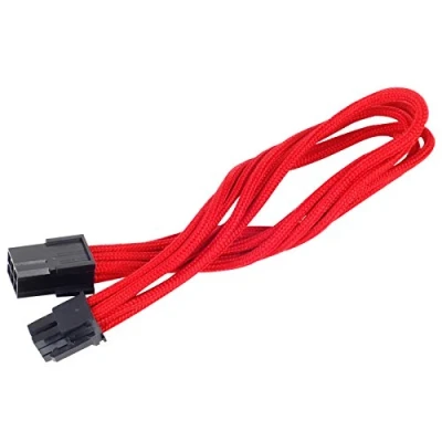 Abbildung von SilverStone SST PP07 IDE6R Netzteil Verlängerungskable 25cm 6pin auf PCI E 6pin, rot