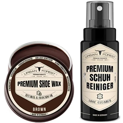Abbildung von SPARSET Schuh Reiniger + Schuhwachs Braun Professionelle Reinigung &amp; Pflege Sneaker an Leder Kunstleder Schuhputzmittel Shoe Cleaner von URBAN Forest
