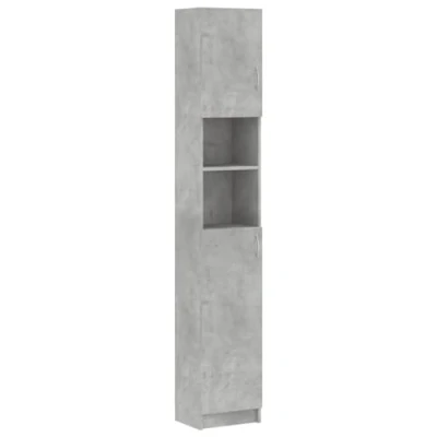 Abbildung von vidaXL Badezimmerschrank Waschküche Regal Badezimmer Schrank Badschrank Badmöbel Hochschrank Betongrau 32x25,5x190 cm